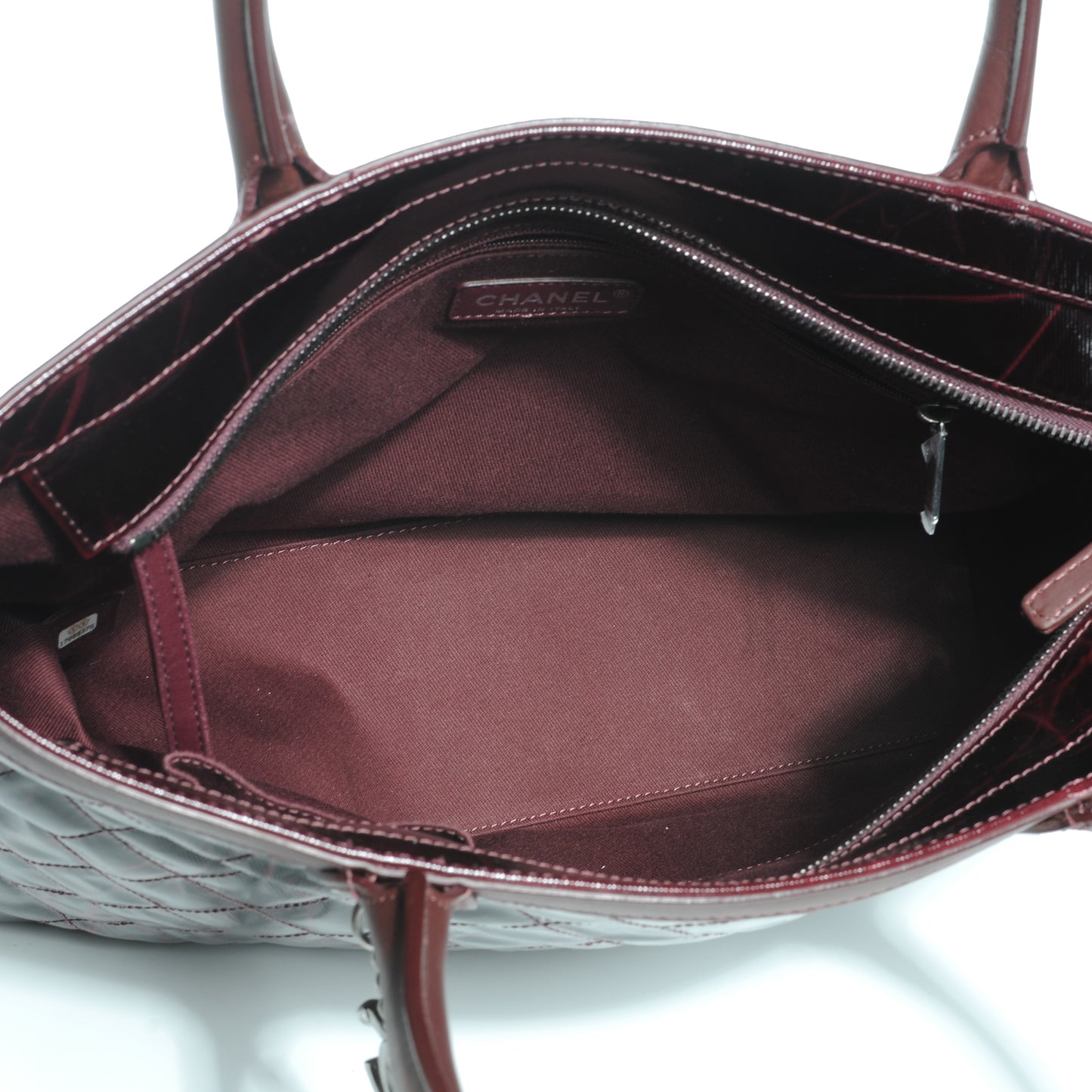 Coated Canvas Tote Bordeaux
