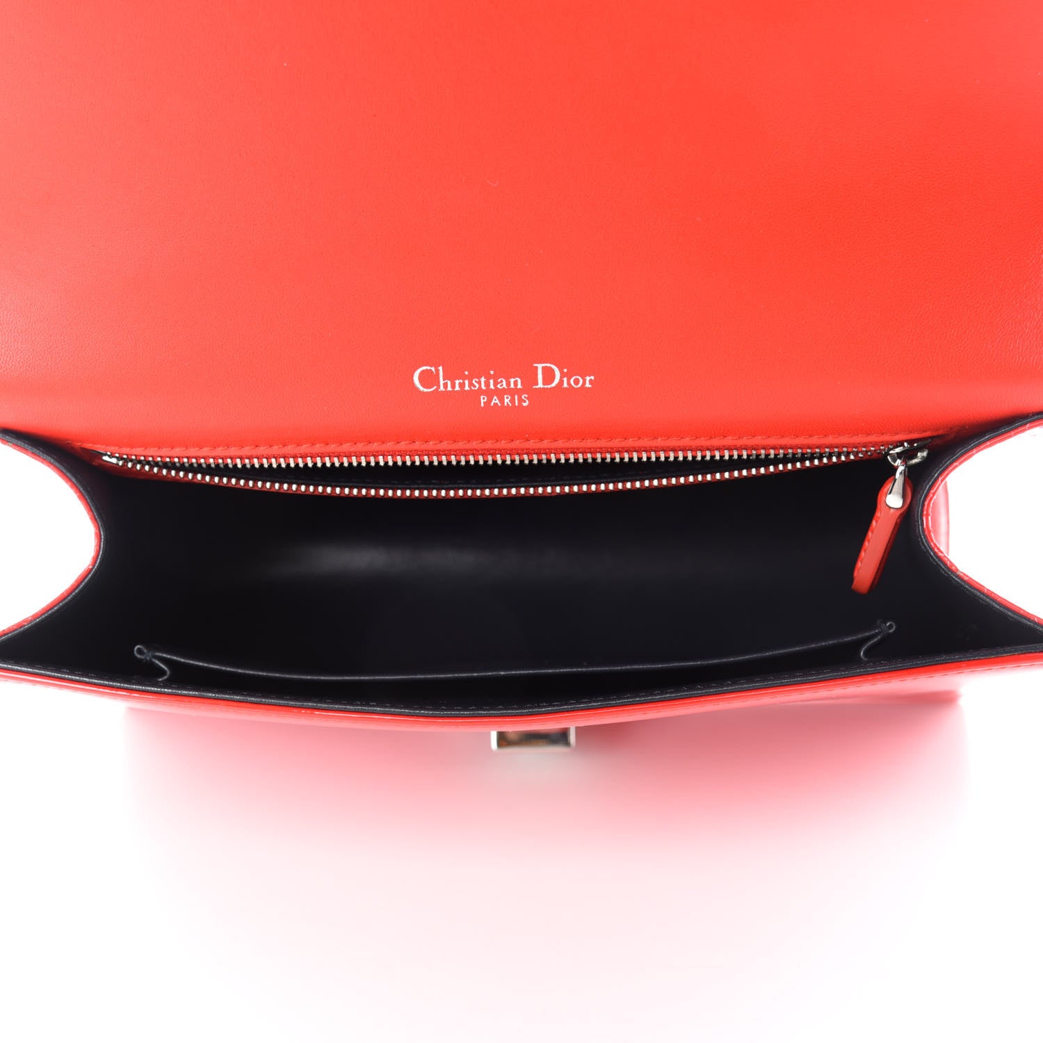 Christian Dior Patent Micro-Cannage Medium Diorama Flap Bag Red 5 of 11
