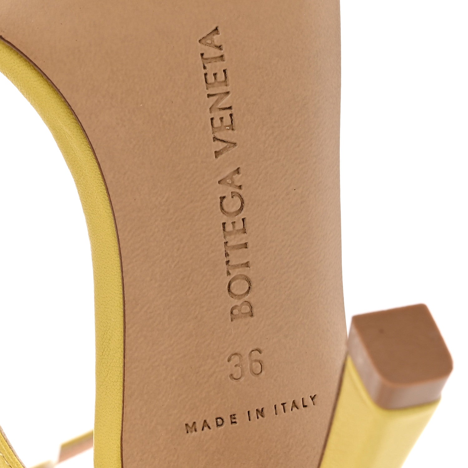 Bottega Veneta Lambskin Stretch Multi Strap 90mm Sandals 36 Pear 7 of 9