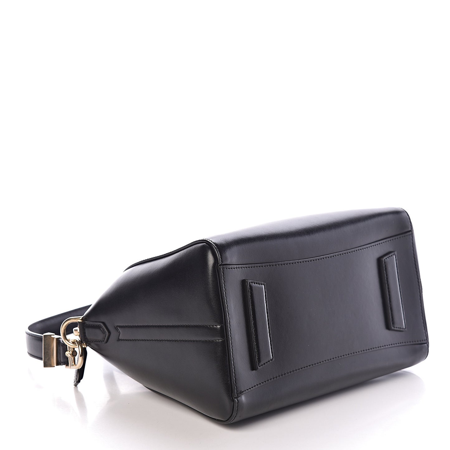 Shiny Lord Calfskin Small Antigona Black