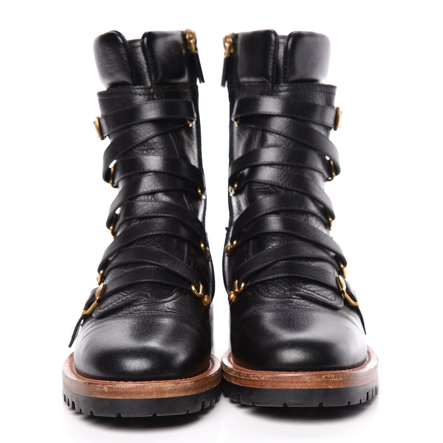 Shiny Calfskin Wildior Low Boot 38 Black