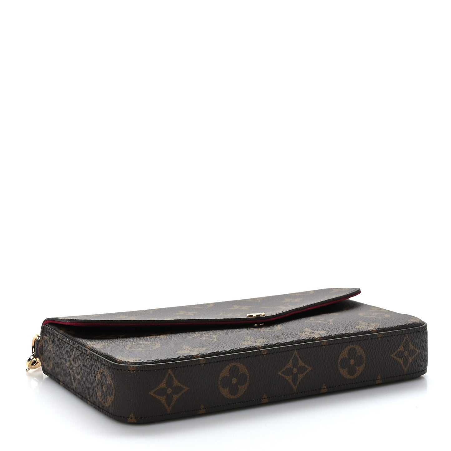 Monogram Pochette Felicie Chain Wallet Fuchsia