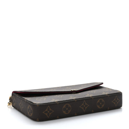 Louis Vuitton Monogram Pochette Felicie Chain Wallet Fuchsia 5 of 9
