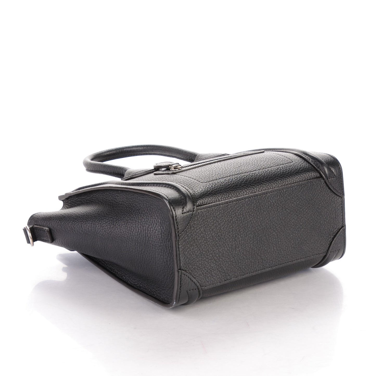 Drummed Calfskin Nano Luggage Black