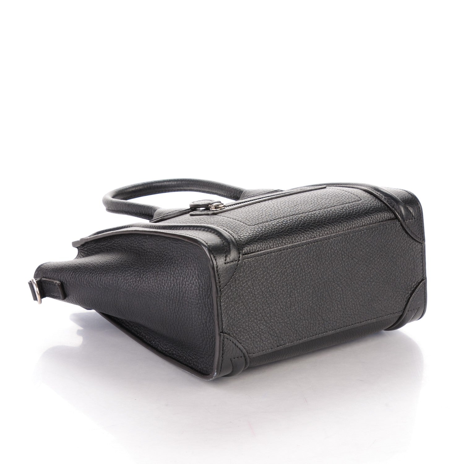Celine Drummed Calfskin Nano Luggage Black 4 of 7