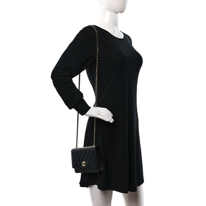 Chanel Lambskin Quilted Trendy CC Wallet On Chain WOC Black 3 of 13