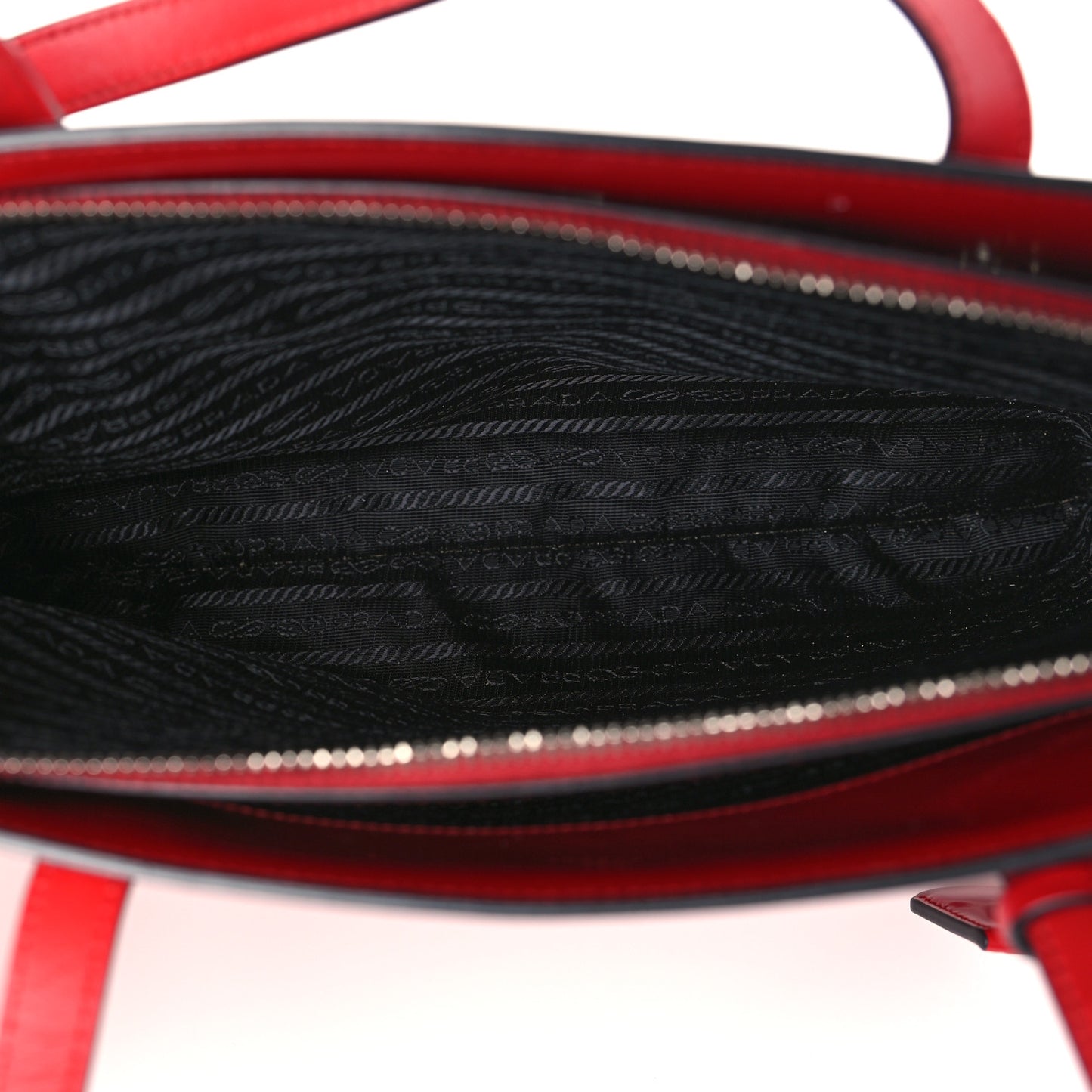 Spazzolato Medium Re-Edition 1995 Double Handle Handbag Scarlatto