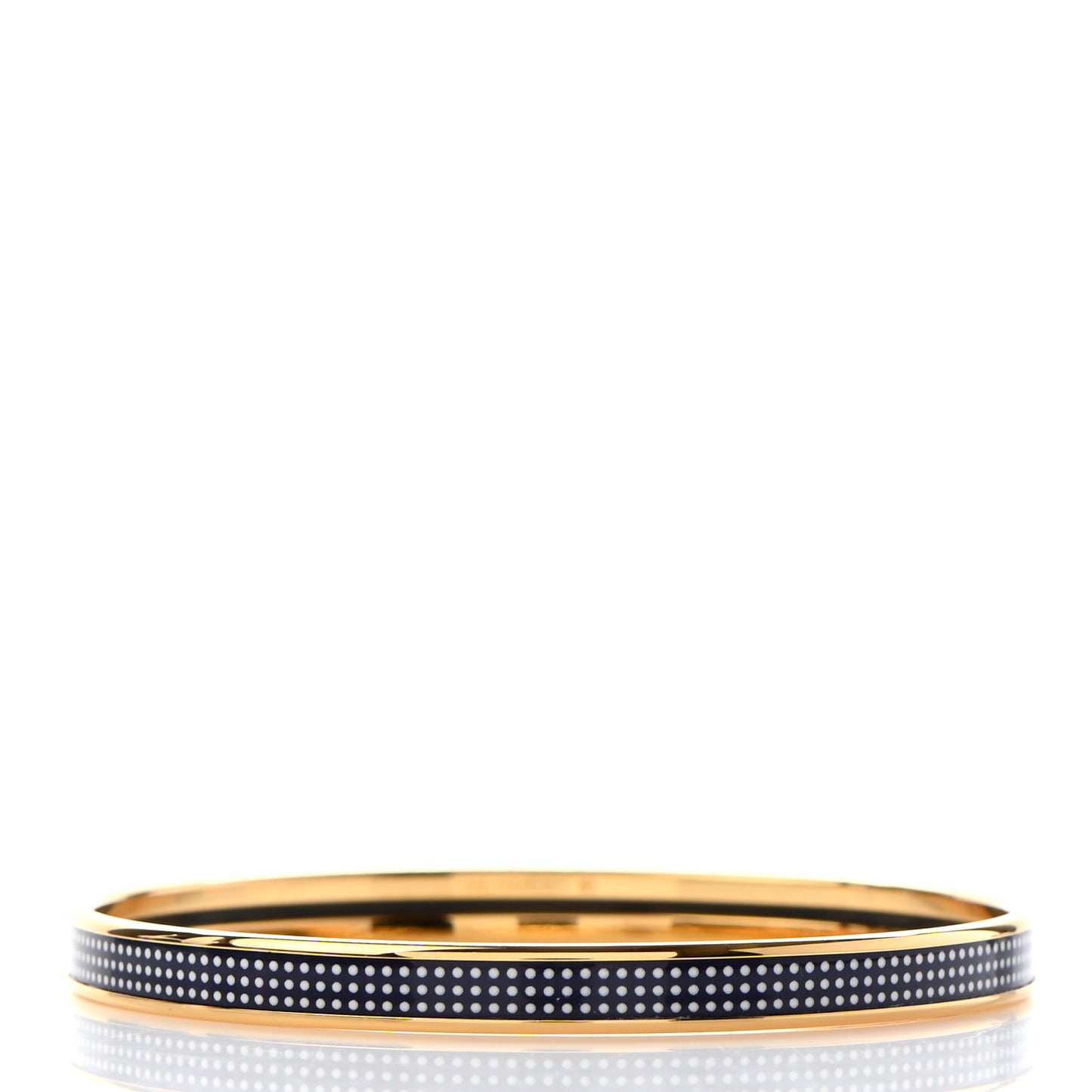 Enamel Printed Extra Narrow Dot Pop Bracelet 62 Beige Blue