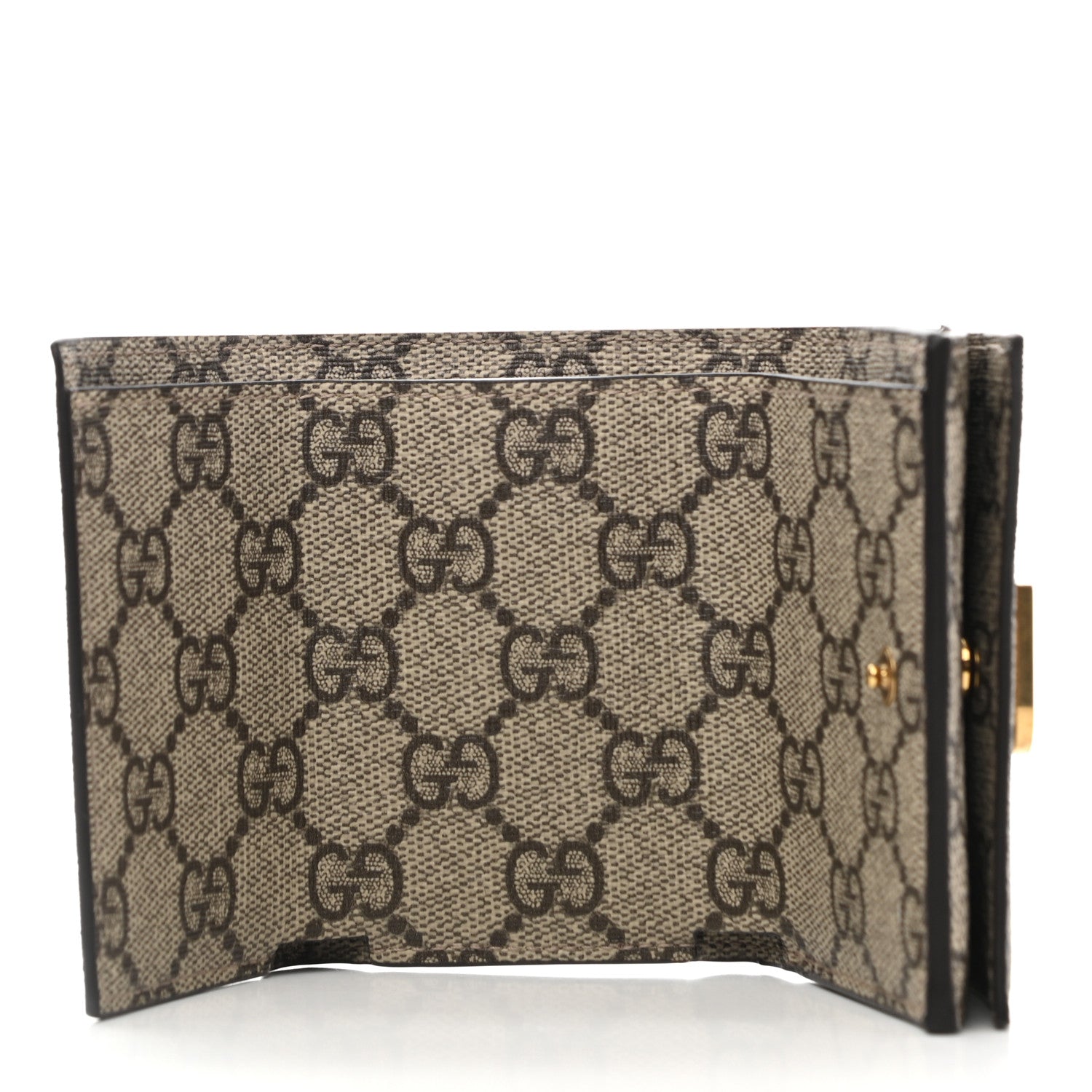 Gucci X BALENCIAGA GG Supreme Monogram Card Case Wallet Beige Ebony 5 of 8