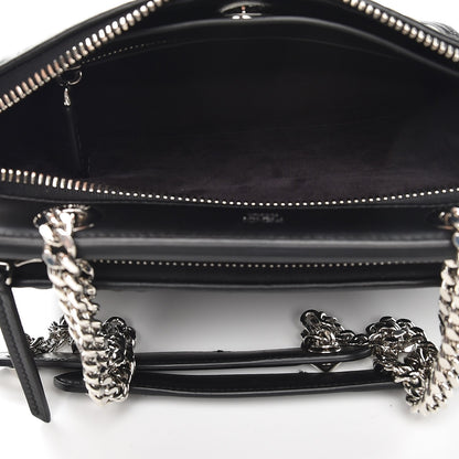 Fendi Shiny Nappa Trapuntata Small DotCom Click Chain Satchel Black 12 of 12