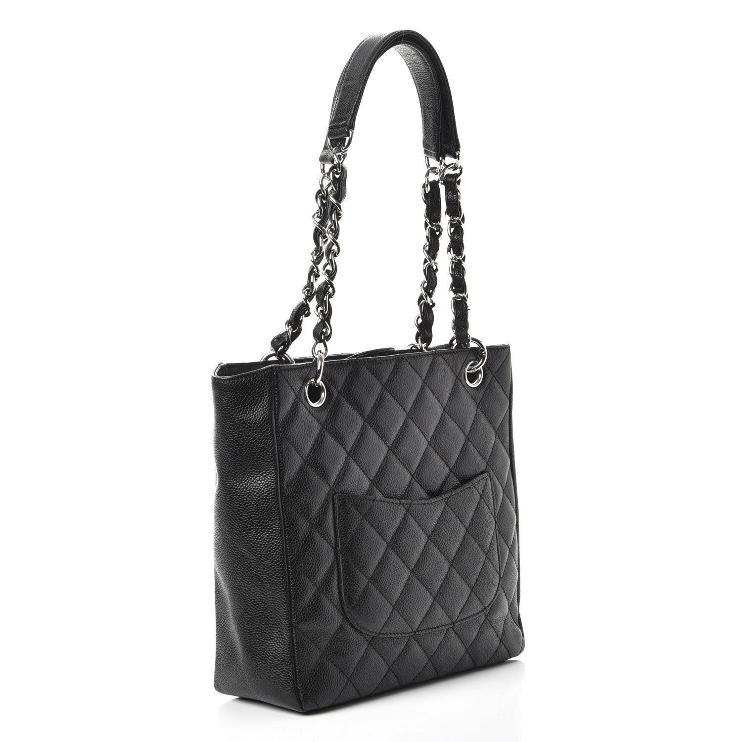 Chanel Caviar Quilted Petit Shopping Tote PST Black 3 of 8