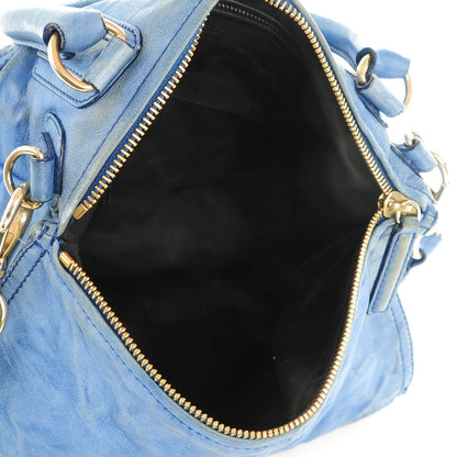 Givenchy Tumbled Sheepskin Medium Pandora Blue 7 of 9