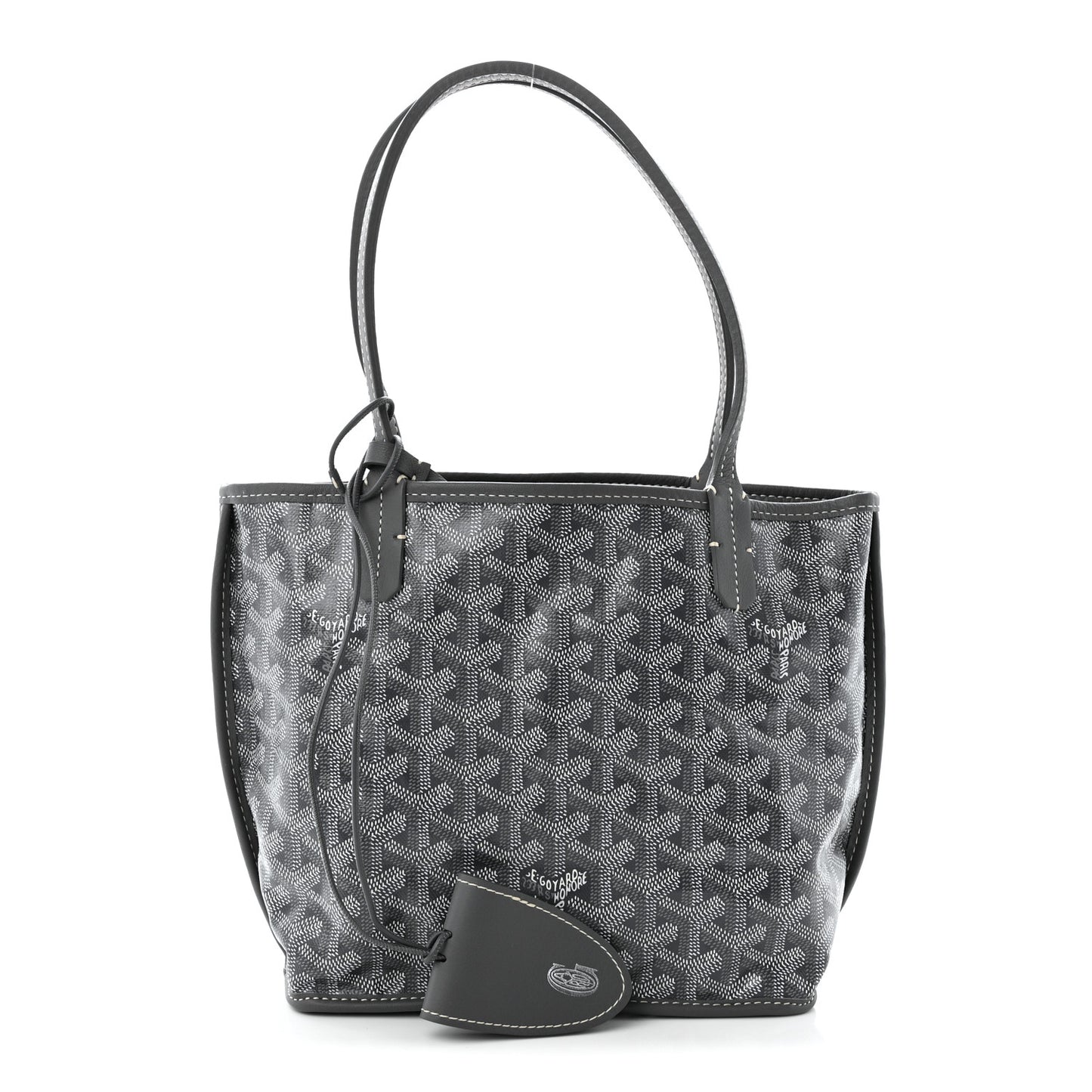Goyardine Reversible Mini Anjou Grey