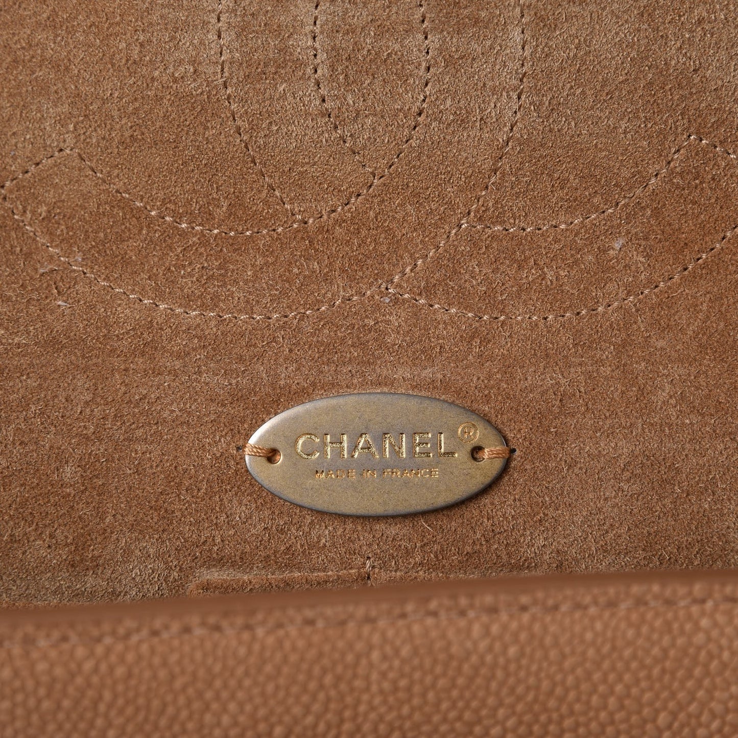 Grained Calfskin Jumbo Classic Pure Double Flap Beige