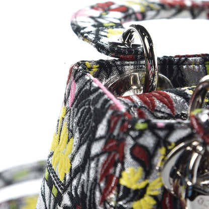 Christian Dior Metallic Canvas Embroidered Mini Lady Dior Argent Multicolor 8 of 9