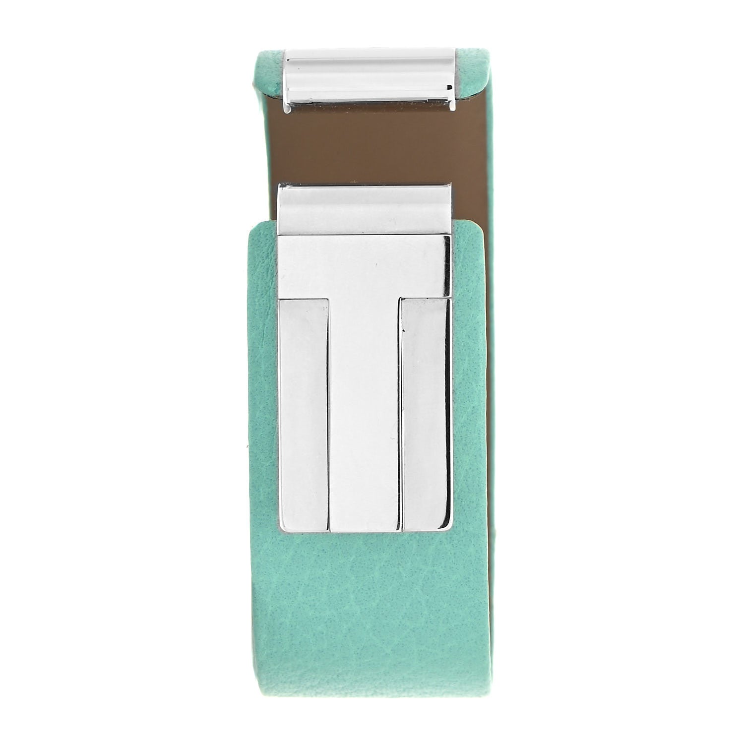 Tiffany Sterling Silver Calfskin 15mm T Quartz Watch Tiffany Blue 1 of 6