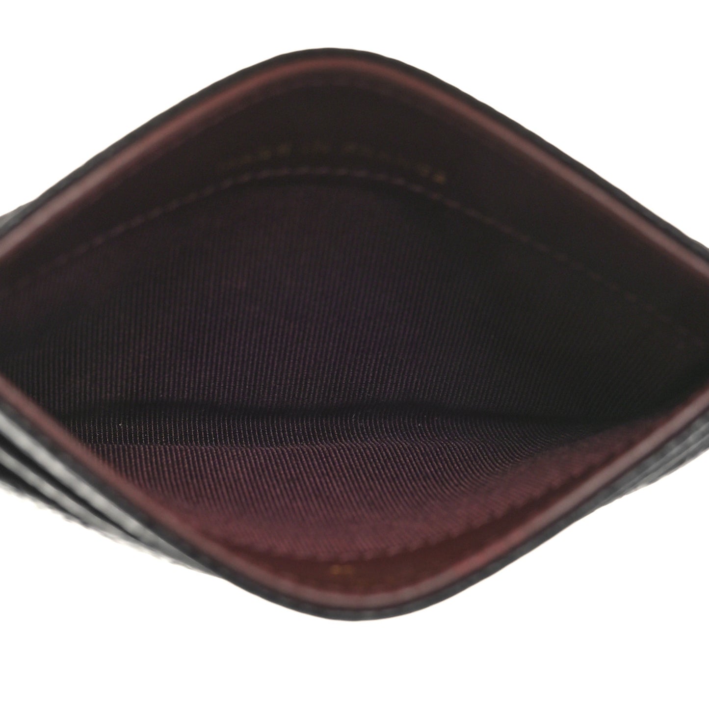 Caviar Quilted Card Holder Black