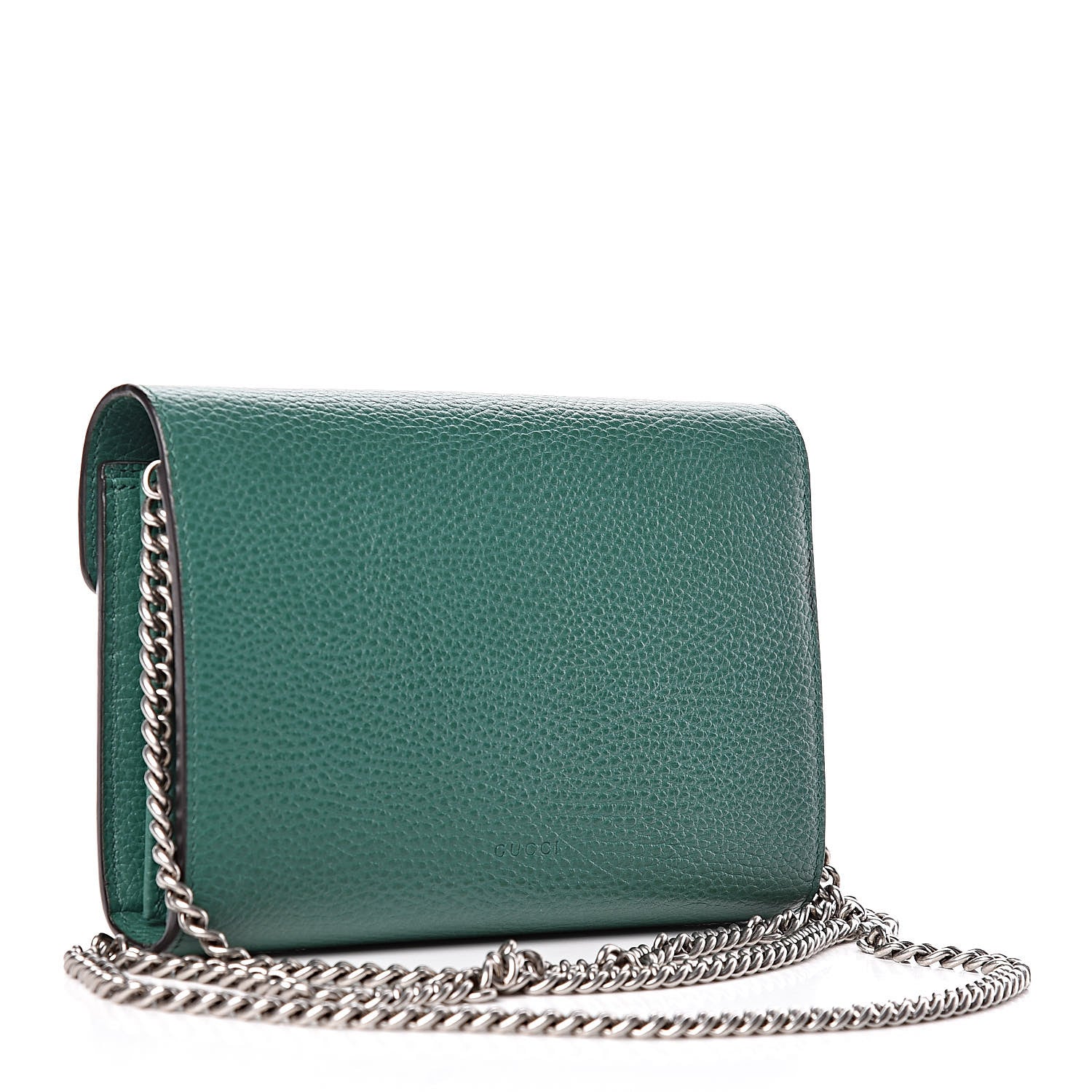 Gucci Calfskin Mini Dionysus Chain Wallet Emerald 3 of 10