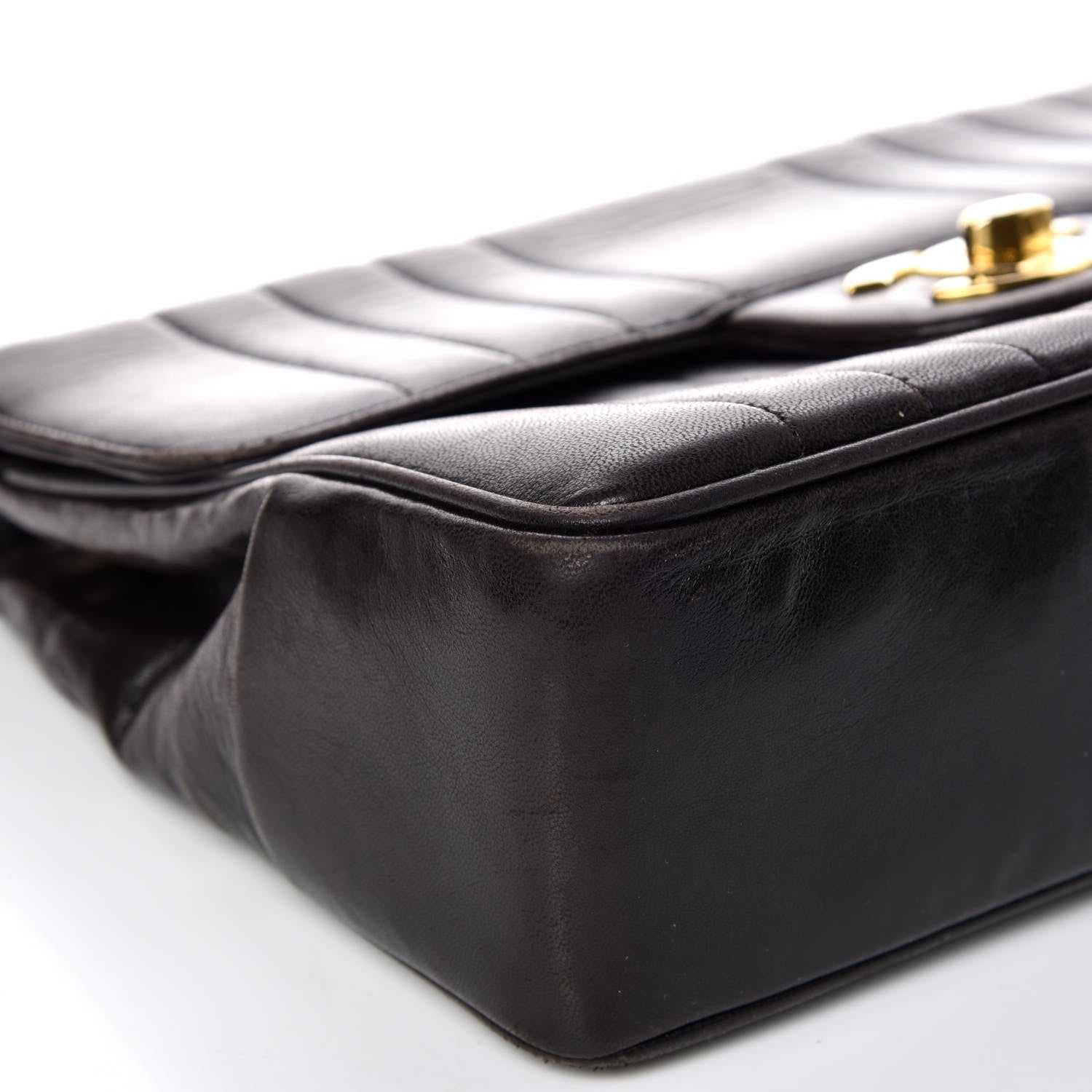 Chanel Lambskin Vertical Quilt Jumbo Single Flap Black 5 of 21