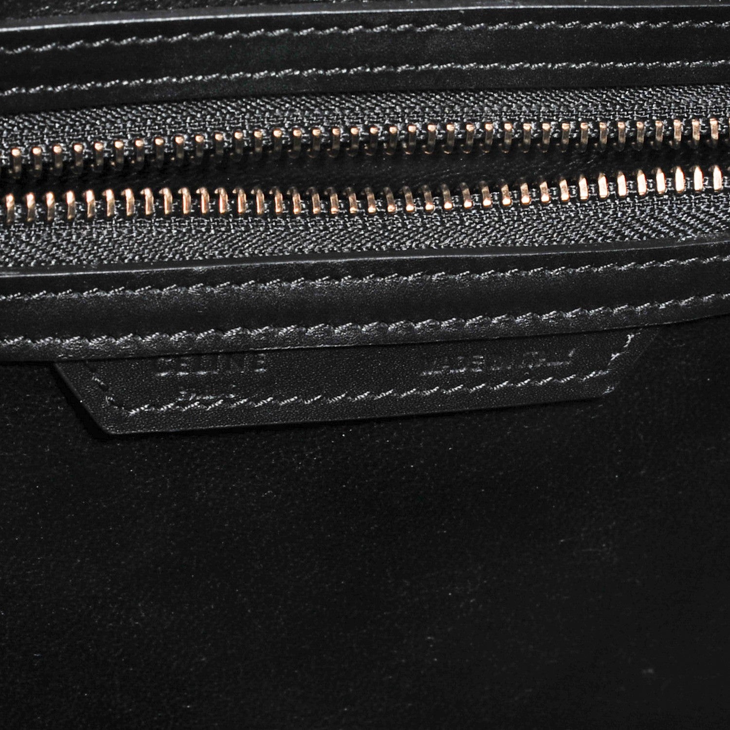 Celine Smooth and Textured Calfskin Micro Bi-Color Luggage Black White 7 of 8