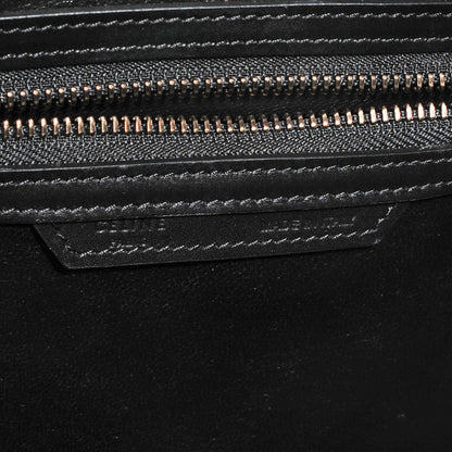 Celine Smooth and Textured Calfskin Micro Bi-Color Luggage Black White 7 of 8