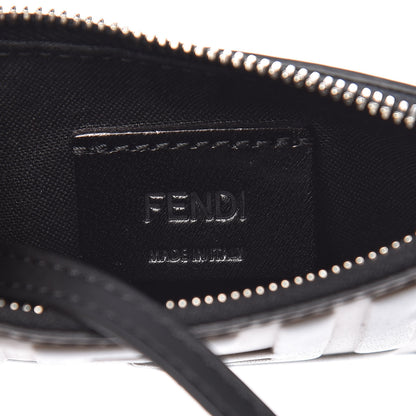 Fendi Vitello Century Bi-Color FF 1974 Embossed Coin Purse Maya Black 6 of 8