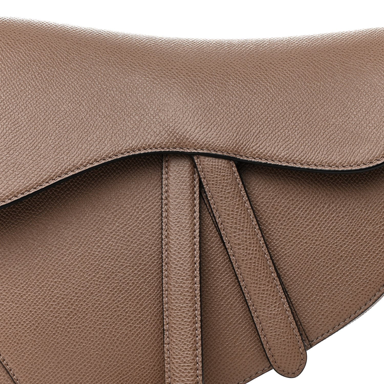 Christian Dior Grained Calfskin Saddle Bag Warm Taupe 8 of 10
