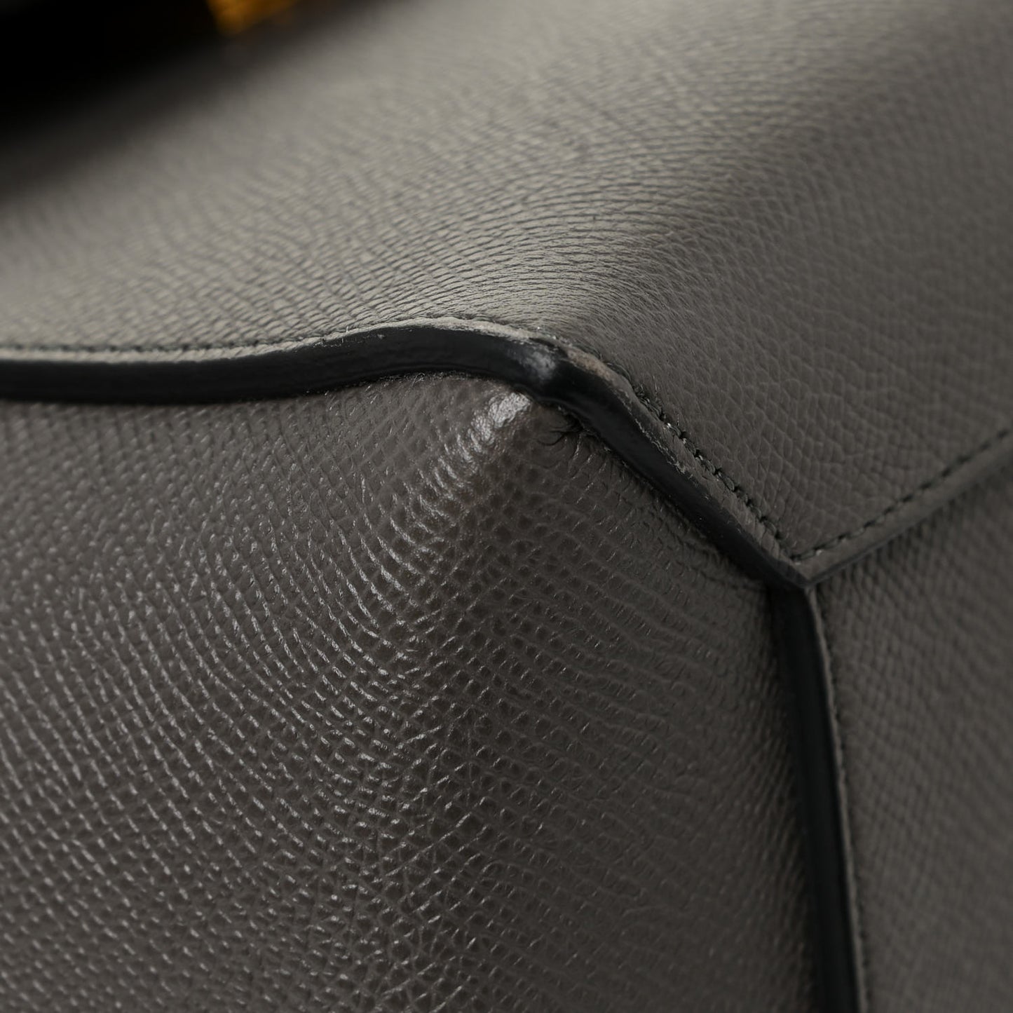 Grained Calfskin Micro Belt Bag Grey