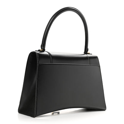 Balenciaga Shiny Box Calfskin Medium Hourglass Top Handle Bag Black 3 of 13