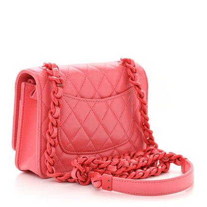Chanel Caviar Quilted My Everything Wallet On Chain WOC Dark Coral 3 of 12