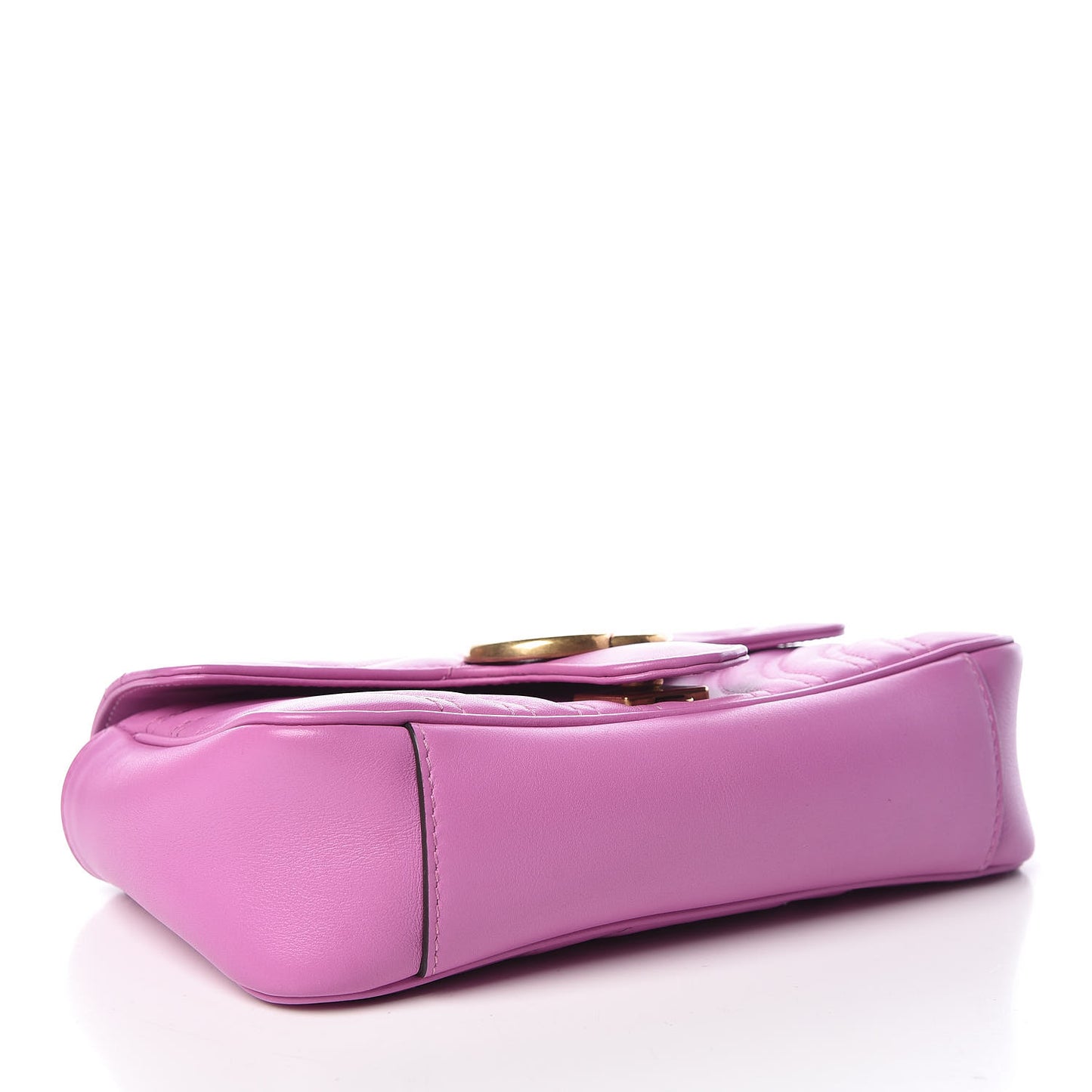 Calfskin Matelasse Mini GG Marmont Shoulder Bag Candy Mousse