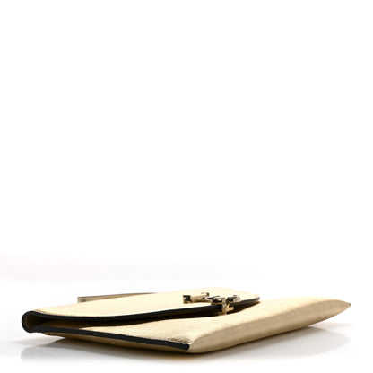 Jimmy Choo Metallic Calfskin JC Envelope Pouch Gold 4 of 8