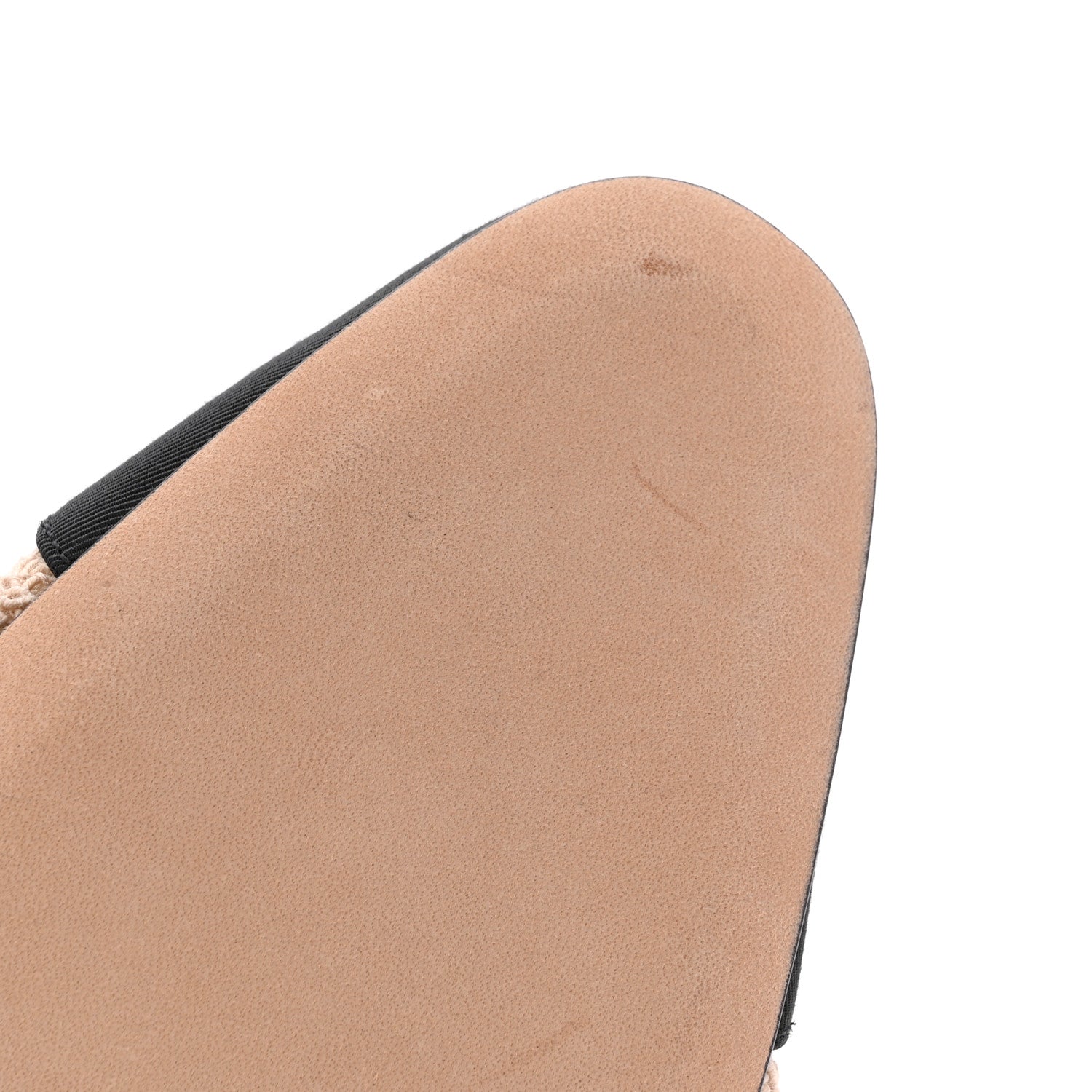 Chanel Embroidery Grosgrain Cap Toe CC Slingback Flats 38.5 Beige Black 9 of 9