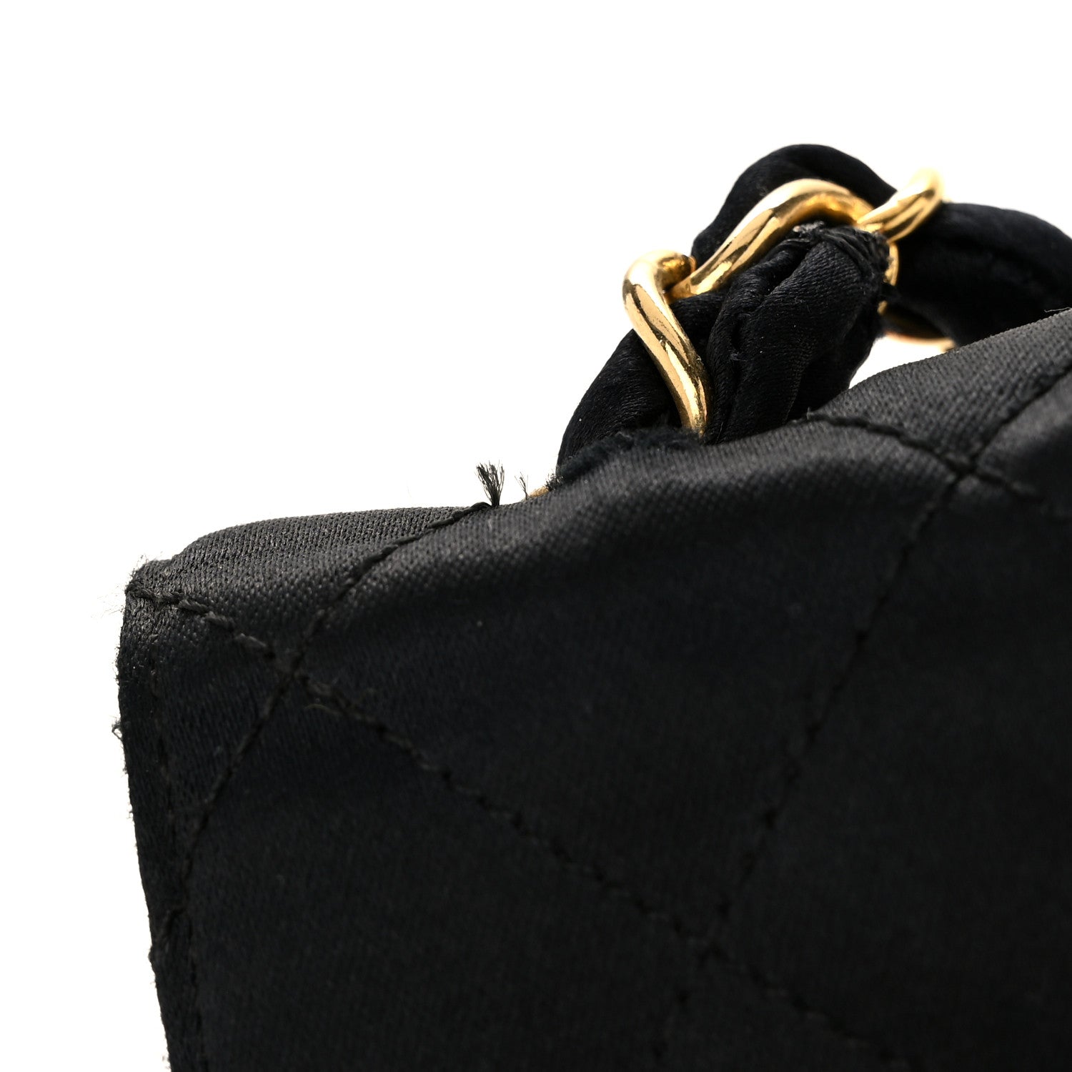 Chanel Satin Quilted Half Moon Flap Black 13 of 16