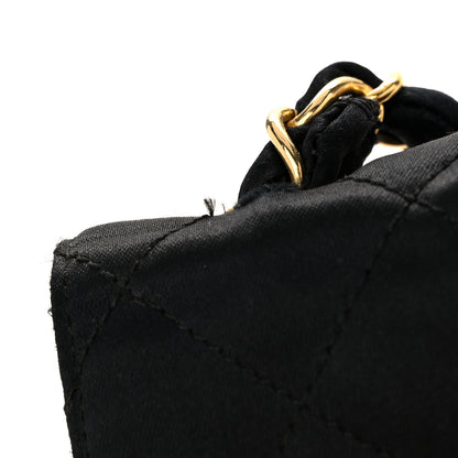 Chanel Satin Quilted Half Moon Flap Black 13 of 16