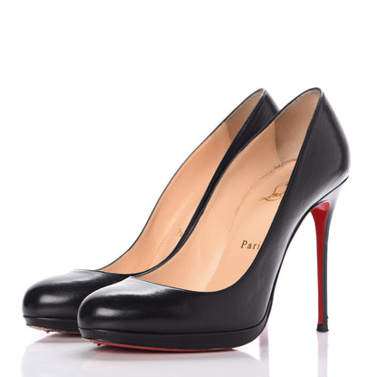 Christian Louboutin Kid Fifi 100 Pumps 38 Black 3 of 14