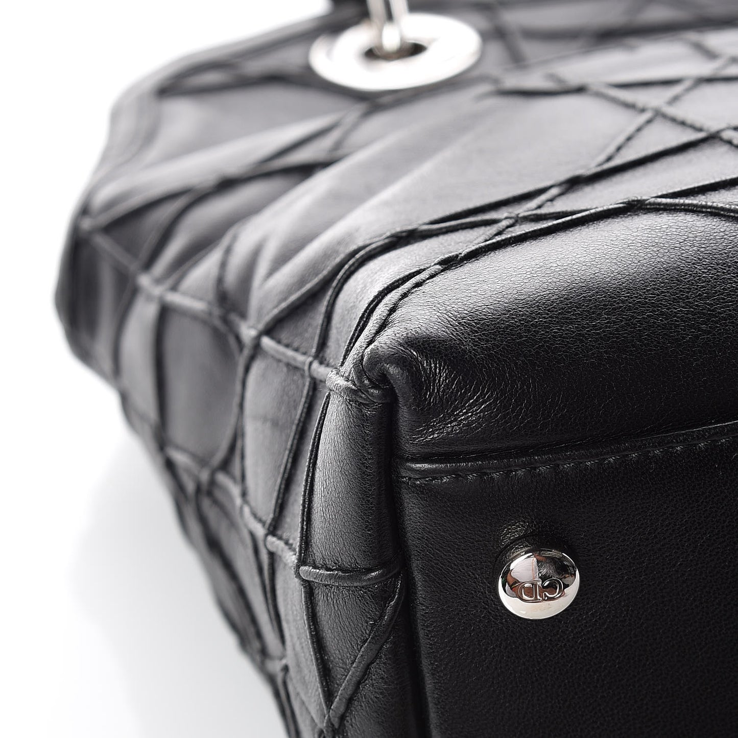 Lambskin Cannage Medium Granville Tote Black