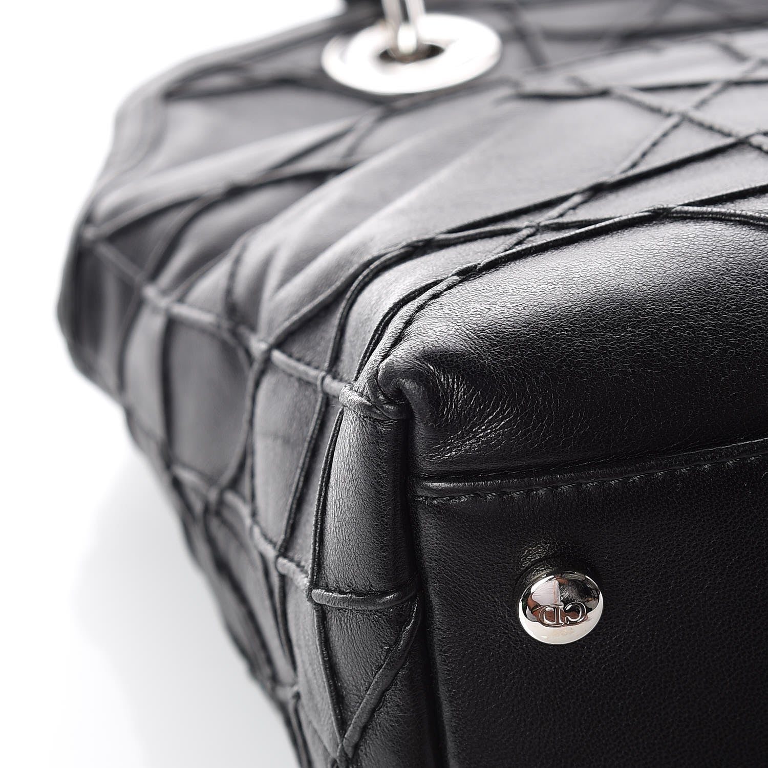 Christian Dior Lambskin Cannage Medium Granville Tote Black 16 of 20