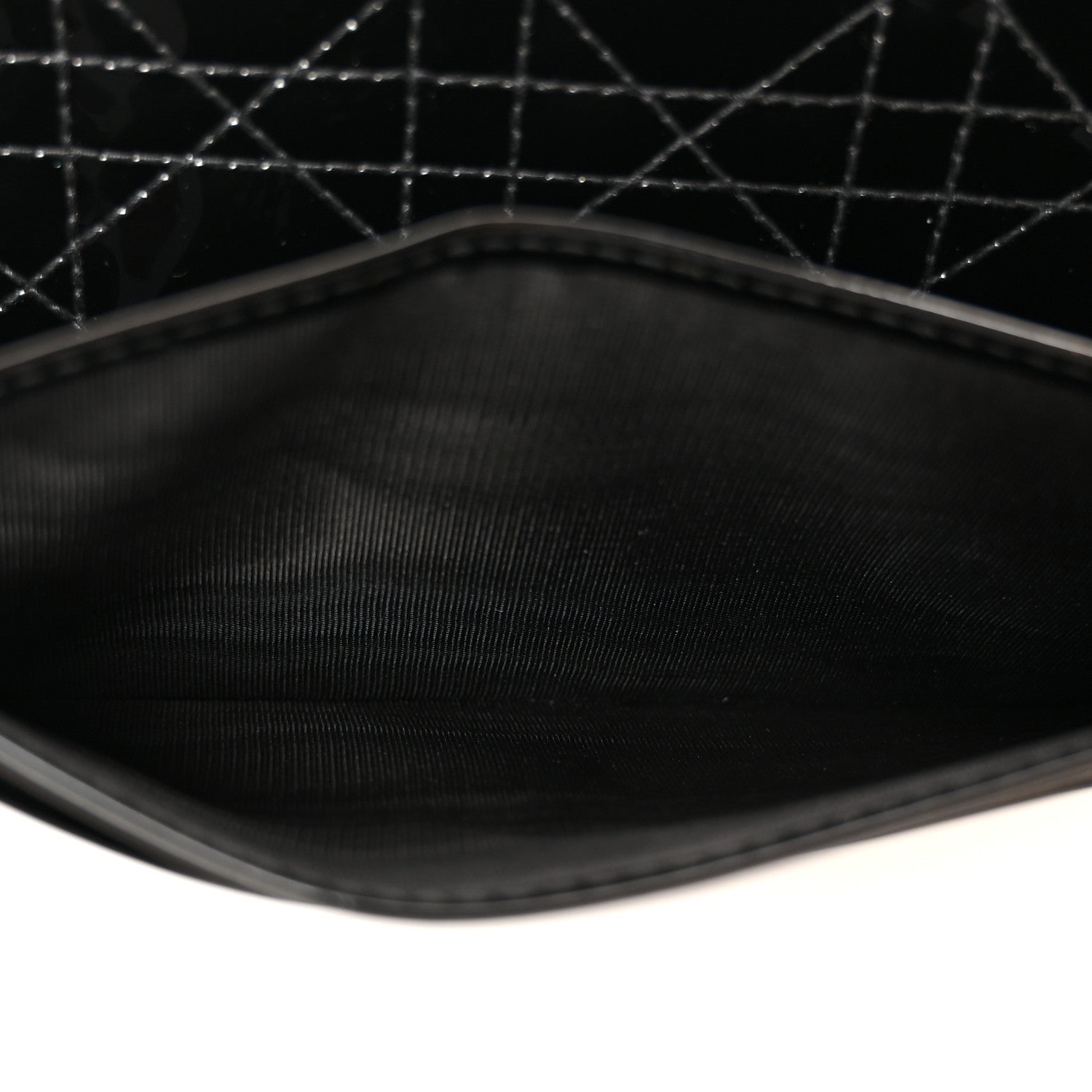 Christian Dior Patent Cannage Lady Dior Convertible Clutch Black 11 of 14