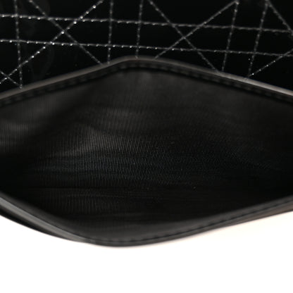 Christian Dior Patent Cannage Lady Dior Convertible Clutch Black 11 of 14