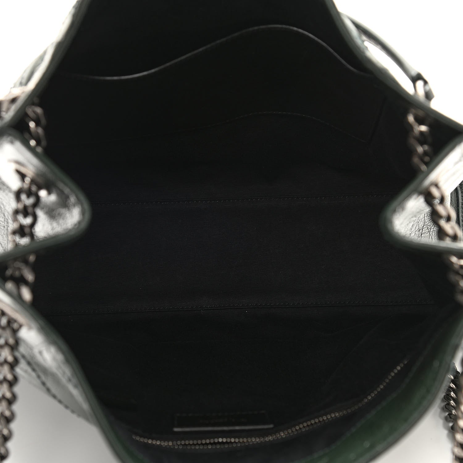 Saint Laurent Crinkled Calfskin Matelasse Monogram Medium Niki Shopper Tote New Vert Dark Green 5 of 10