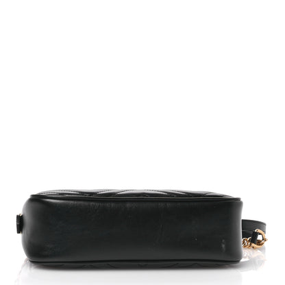 Gucci Calfskin Matelasse Small GG Marmont Chain Shoulder Bag Black 4 of 10