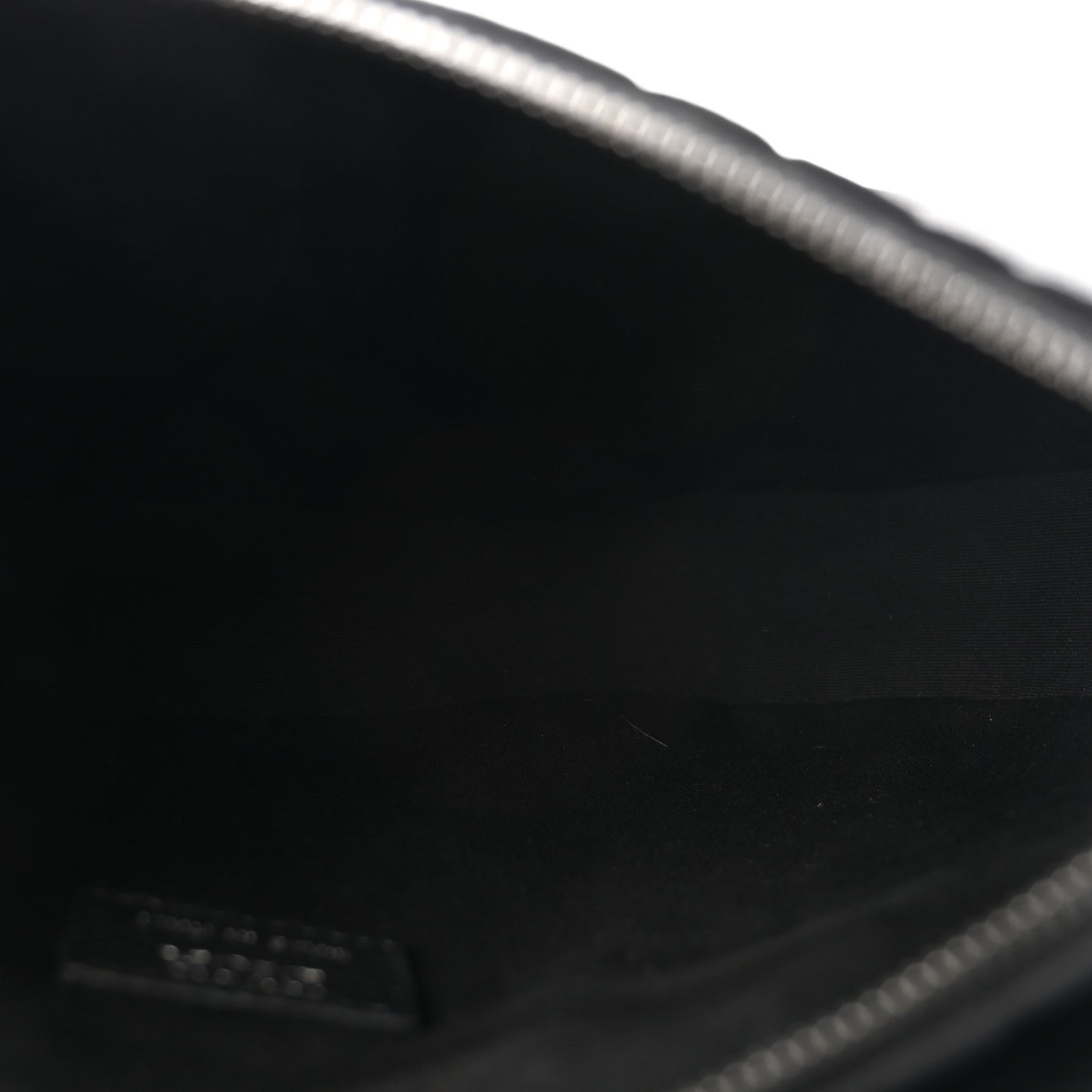 Grained Calfskin Embossed Dior Gravity Mens Saddle Bag Black