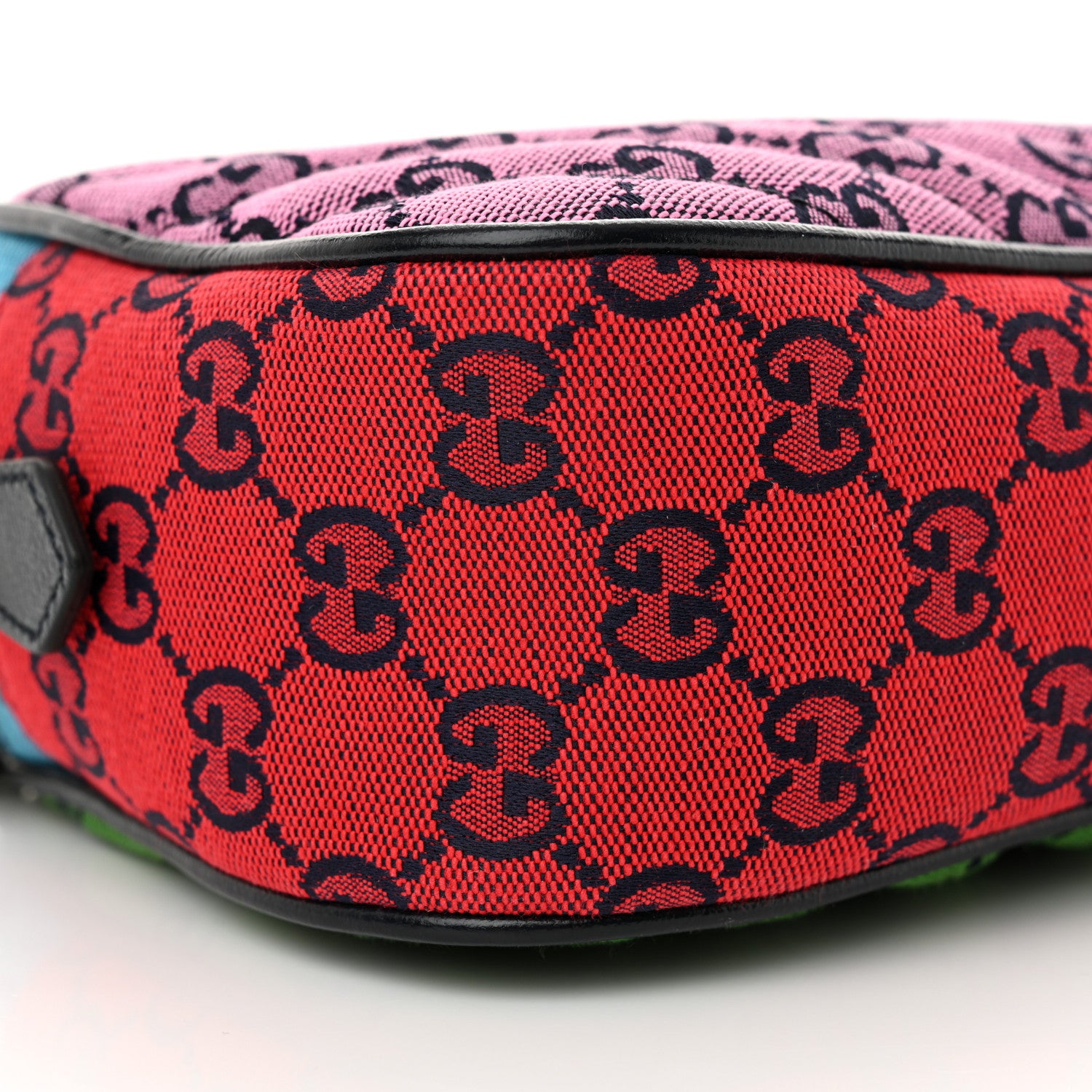 Gucci Monogram Multicolor Matelasse Diagonal Small GG Marmont Chain Shoulder Bag Pink Blue Green Red Light Blue 9 of 11