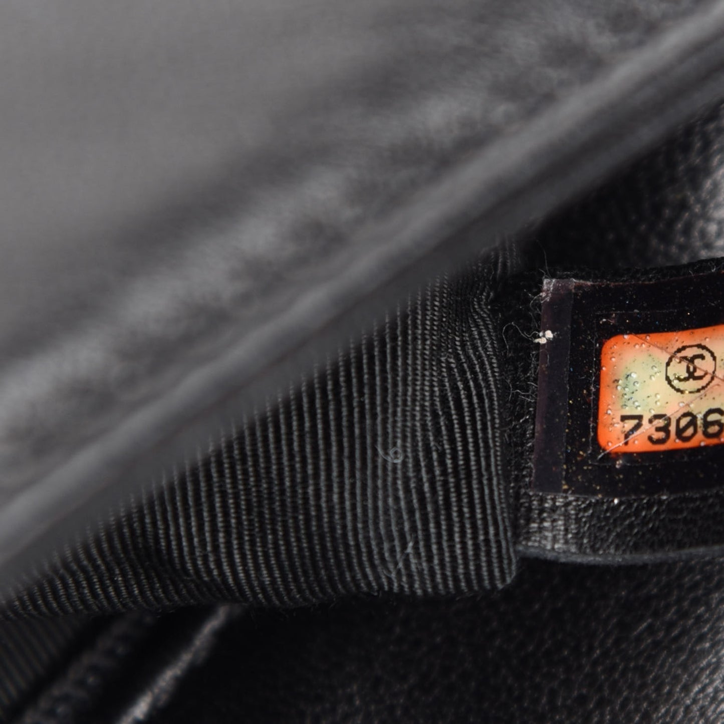 Lambskin Quilted CC Chocolate Bar Flap Black