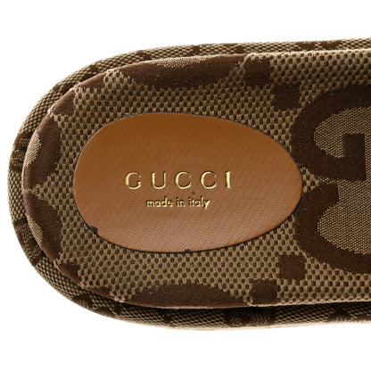Gucci Monogram Maxi GG Angelina Platform 55mm Slide Sandals 40 Camel Ebony 6 of 10
