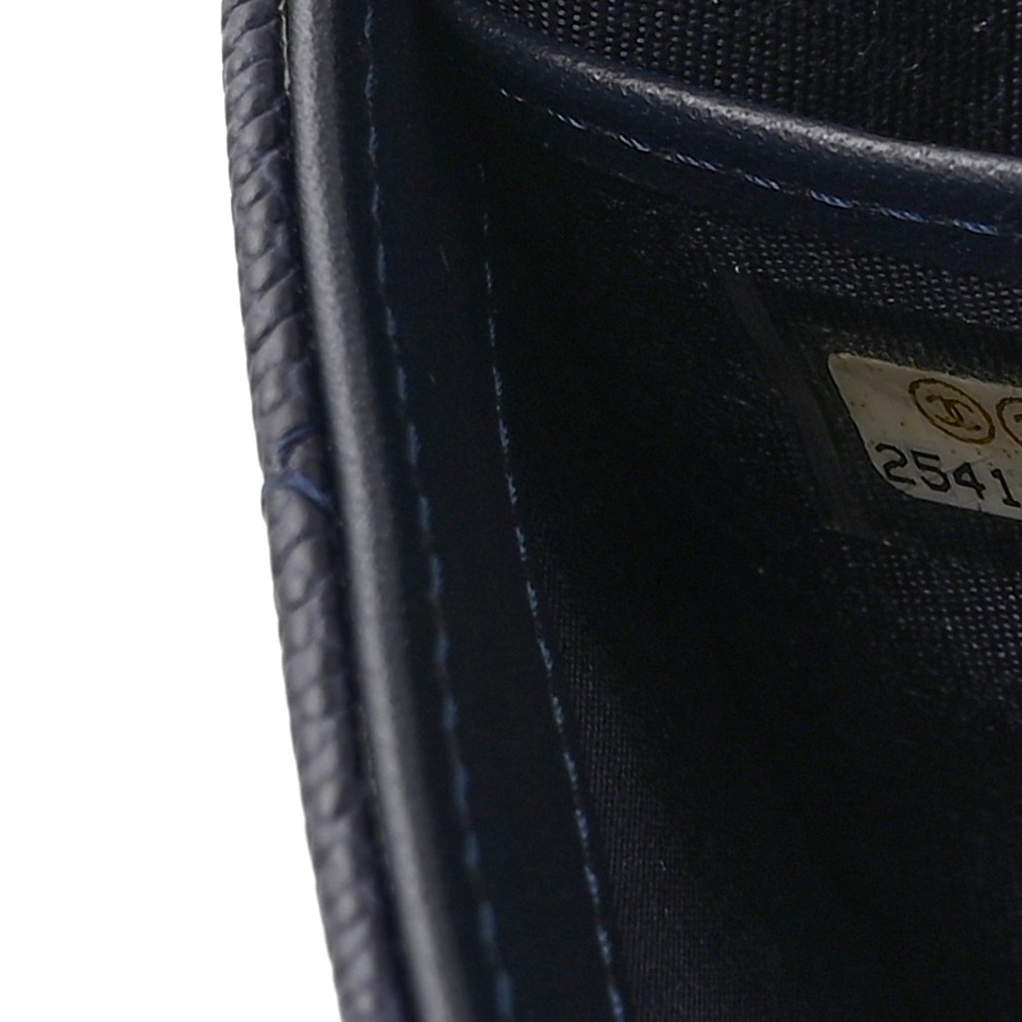 Caviar Quilted Large Boy Gusset Flap Wallet Blue