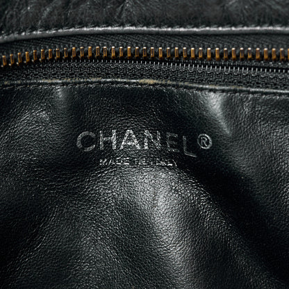 Chanel Metallic Aged Calfskin Quilted Large Reissue Camera Case Black 6 of 10