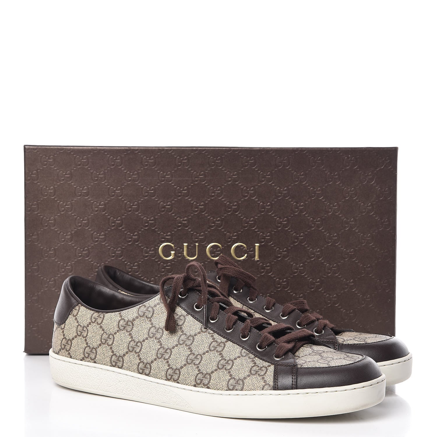 Gucci GG Supreme Monogram Mens Tessuto Sneakers 12 Ebony 12 of 12