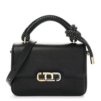 Marc Jacobs Textured Calfskin The J Link Shoulder Bag Black White 1 of 9